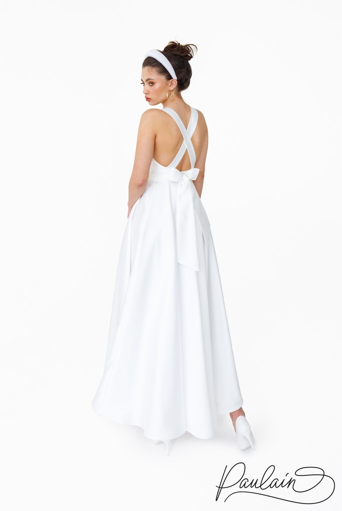 белое вечернее платье